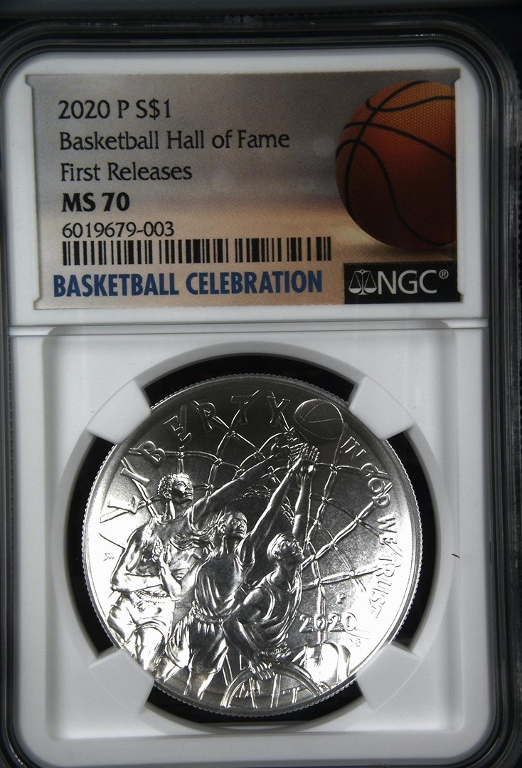 2020 P Basketball Hall of Fame S$1 MS | Coin Explorer | NGC