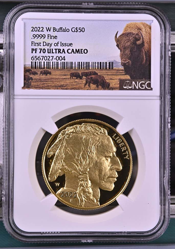 2022 W Buffalo .9999 Fine G$50 PF | Coin Explorer | NGC