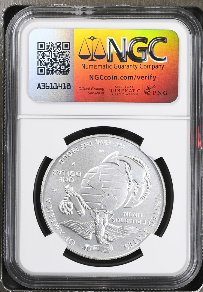 2025 P U.S. Marine Corps S$1 MS | Coin Explorer | NGC