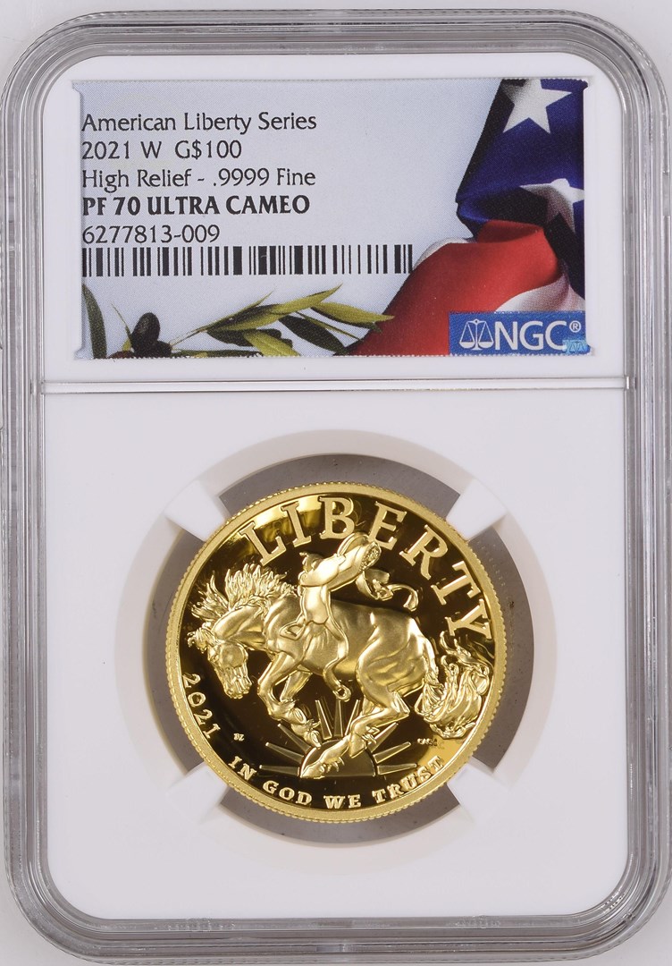 2021 W High Relief - .9999 Fine G$100 PF | Coin Explorer | NGC
