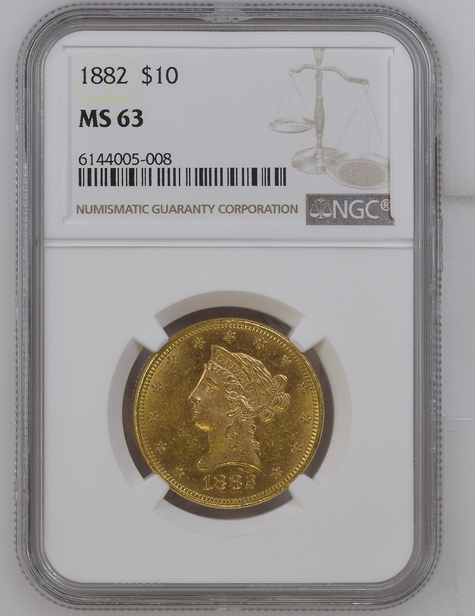 1882 $10 MS | Coin Explorer | NGC