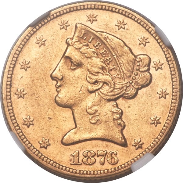1876 $5 MS | Coin Explorer | NGC