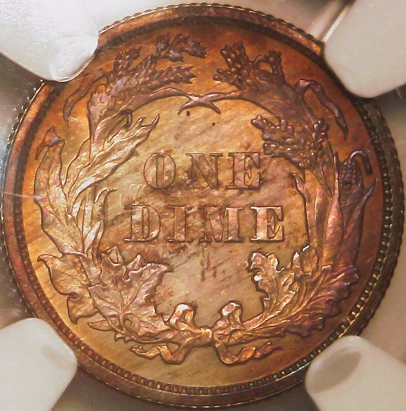 1864 10C MS | Coin Explorer | NGC
