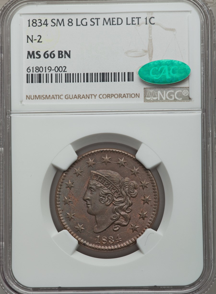 1834 1C MS | Coin Explorer | NGC