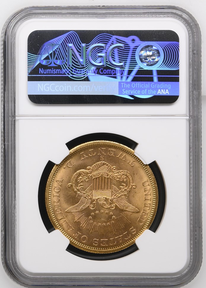 1857 S $20 MS | Coin Explorer | NGC