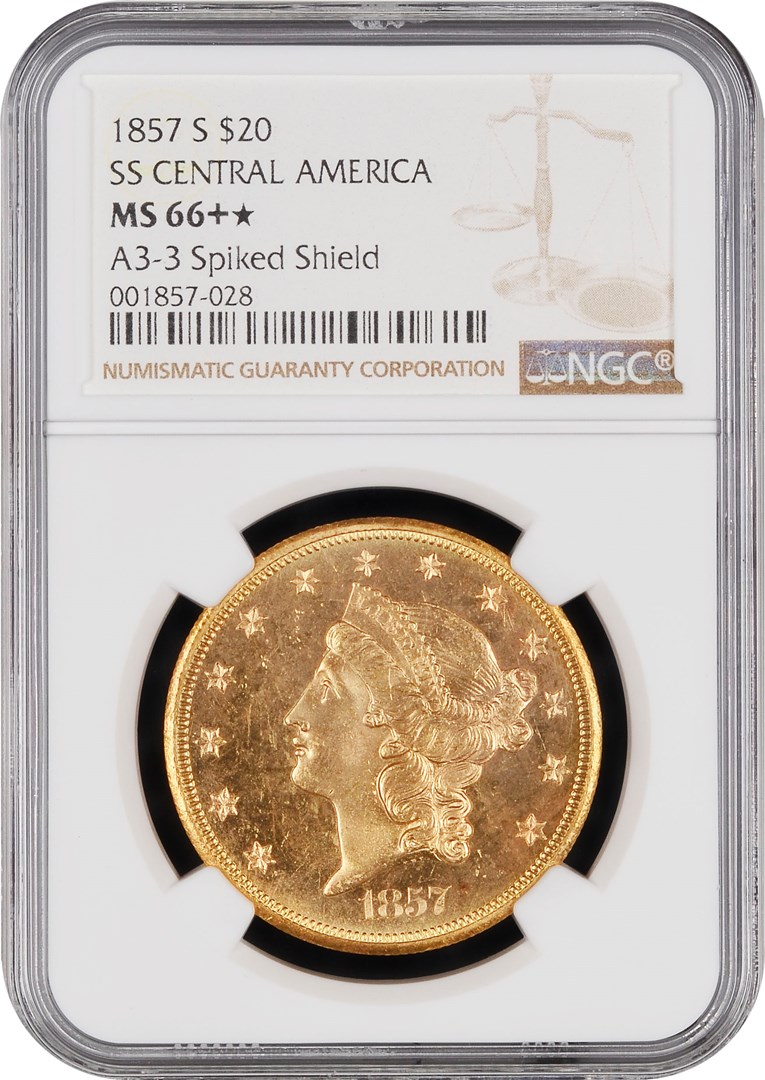 1857 S $20 MS | Coin Explorer | NGC