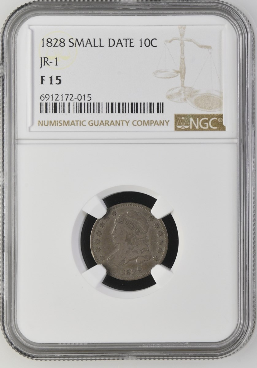 1828 SMALL DATE JR-1 10C MS | Coin Explorer | NGC