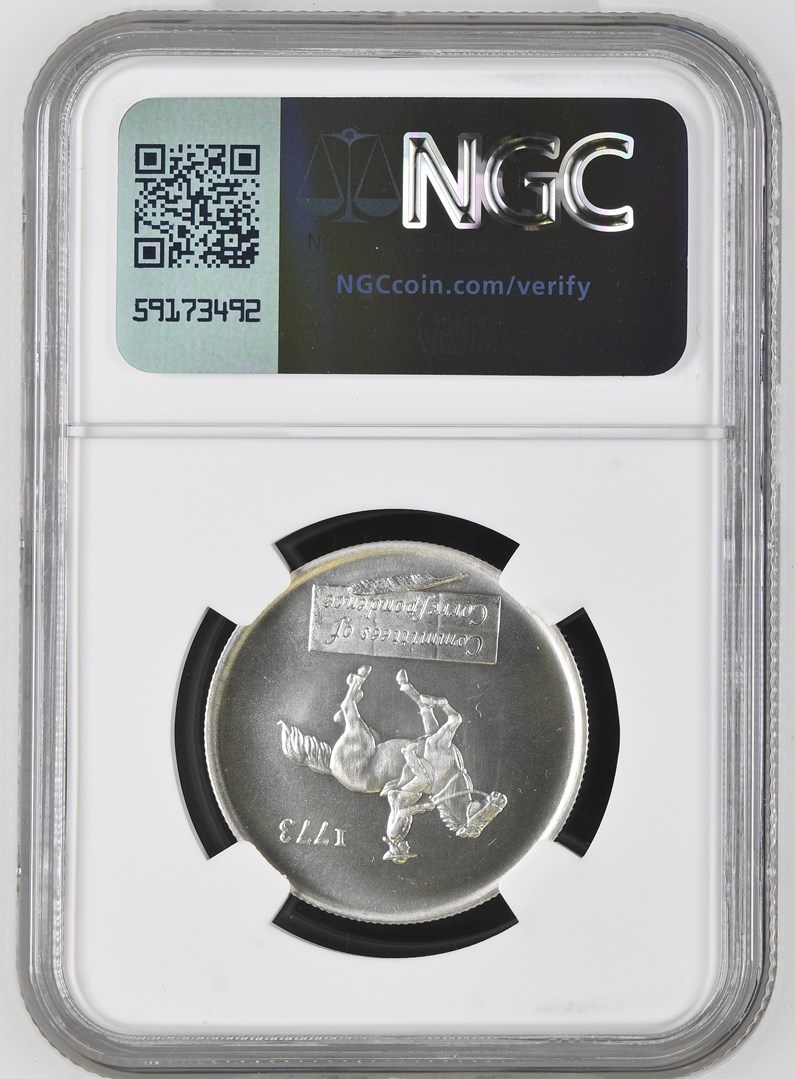 1973 SILVER BOSTON TEA PARTY 200th SC50C MS | Coin Explorer | NGC