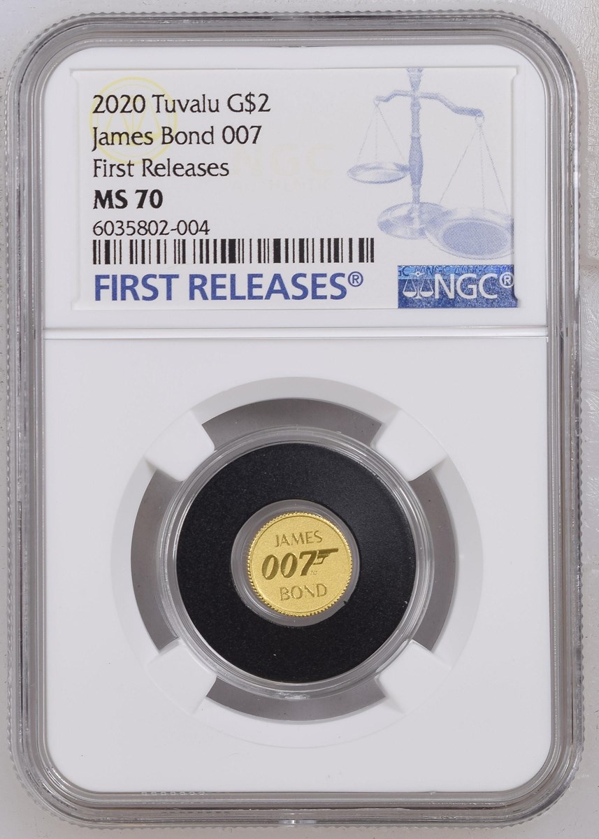 2020 ツバル GS2 ジェームズ・ボンド 007 MS 70 Coin Details - The Ultimate James Bond 007 Collection