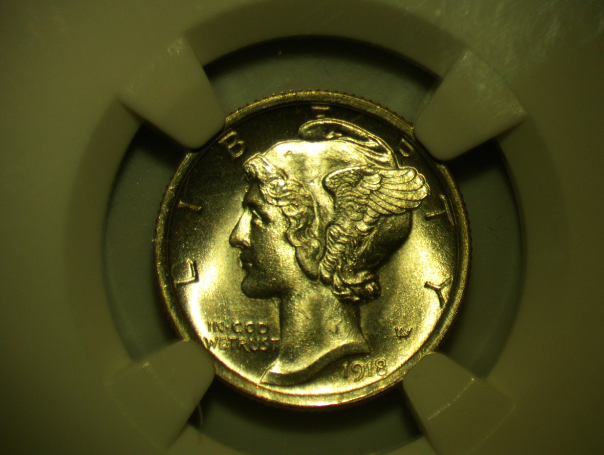 1918 D 10C MS | Coin Explorer | NGC