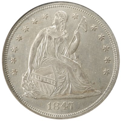 1847 $1 MS | Coin Explorer | NGC