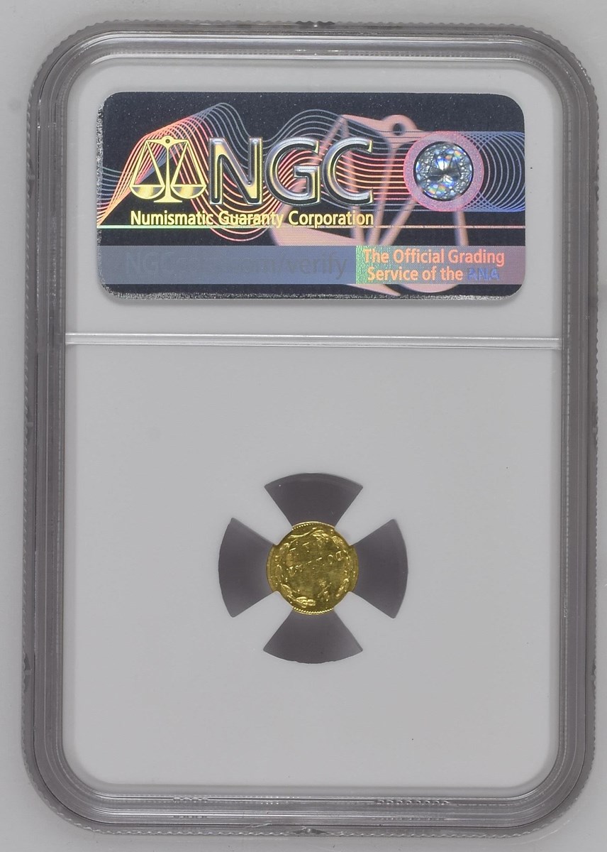 1869年 カリフォルニア 1/4 フラクショナル ゴールド ピース NGC