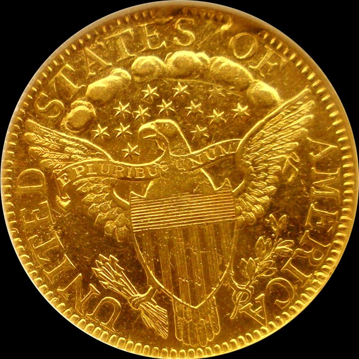 1798 LARGE EAGLE LG 8 13 STARS REV $5 MS | Coin Explorer | NGC