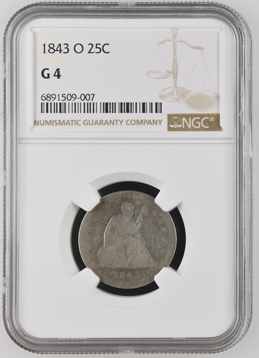 1843 O 25C MS | Coin Explorer | NGC