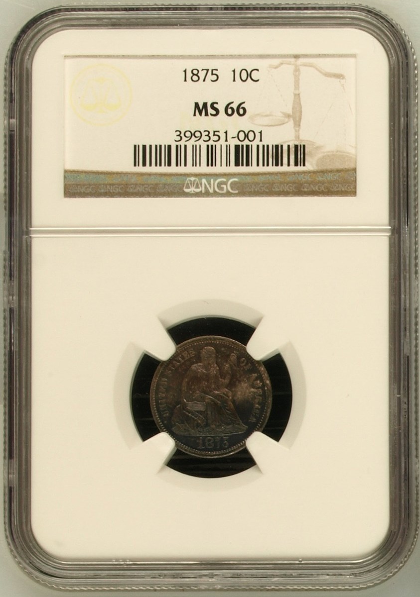 1875 10C MS | Coin Explorer | NGC
