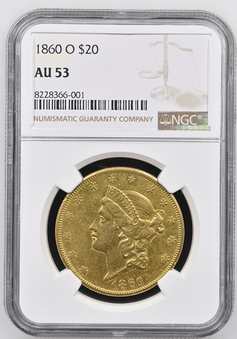1860 O $20 MS | Coin Explorer | NGC