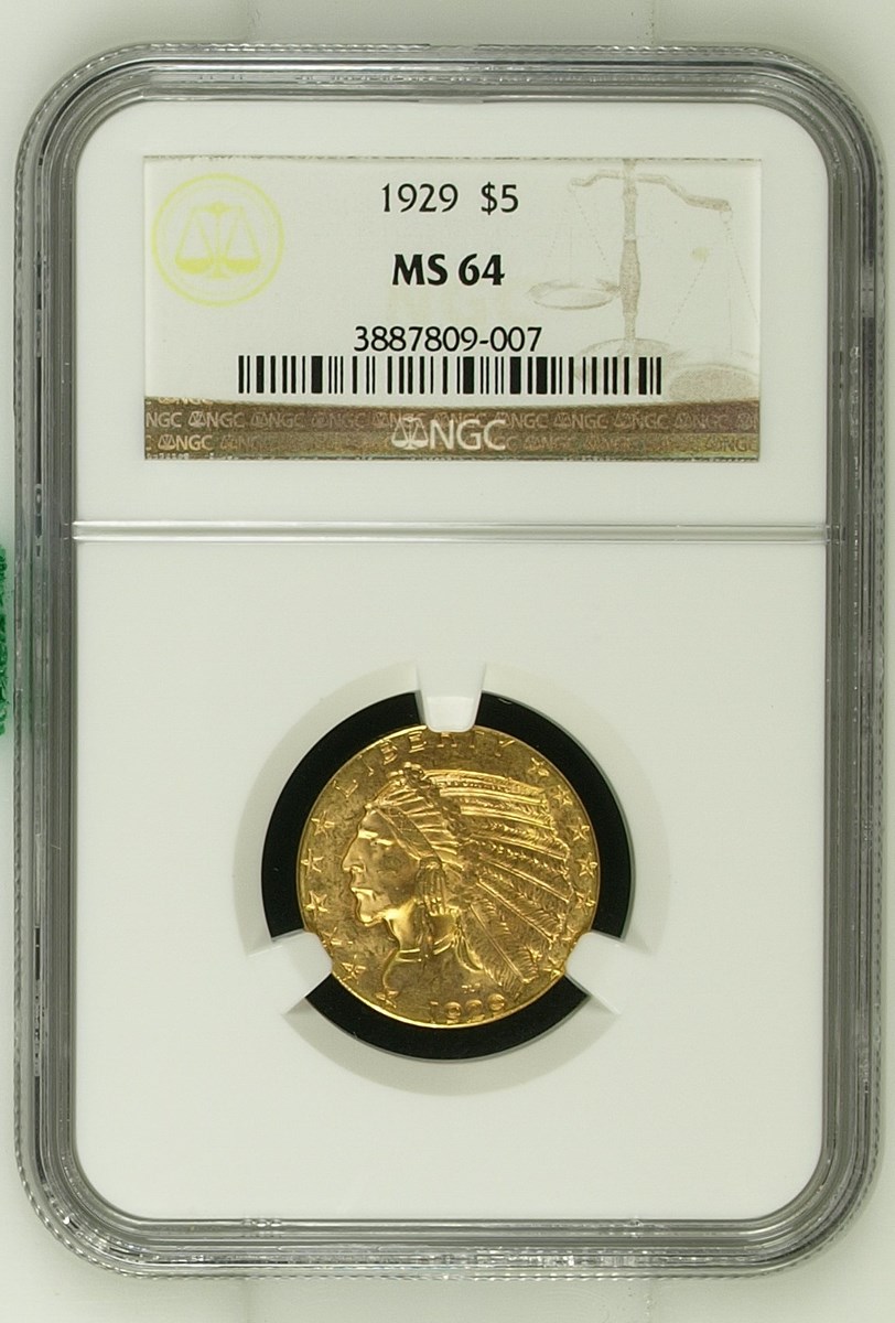 1929 $5 MS | Coin Explorer | NGC