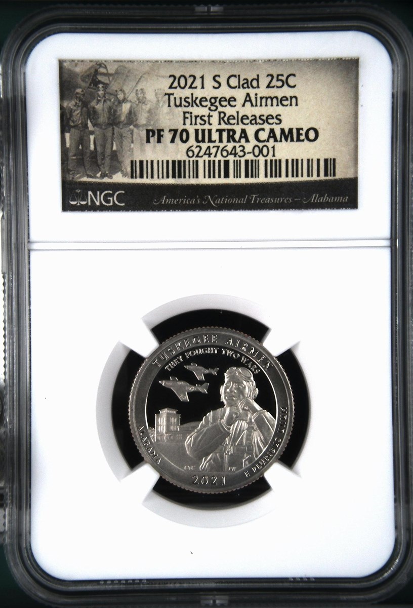 2021 S CLAD TUSKEGEE AIRMEN Coin Details Randolph State Park PF 70