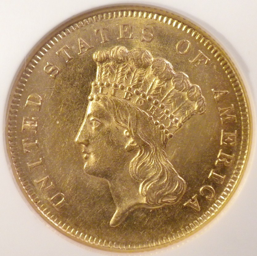 1864 $3 MS | Coin Explorer | NGC