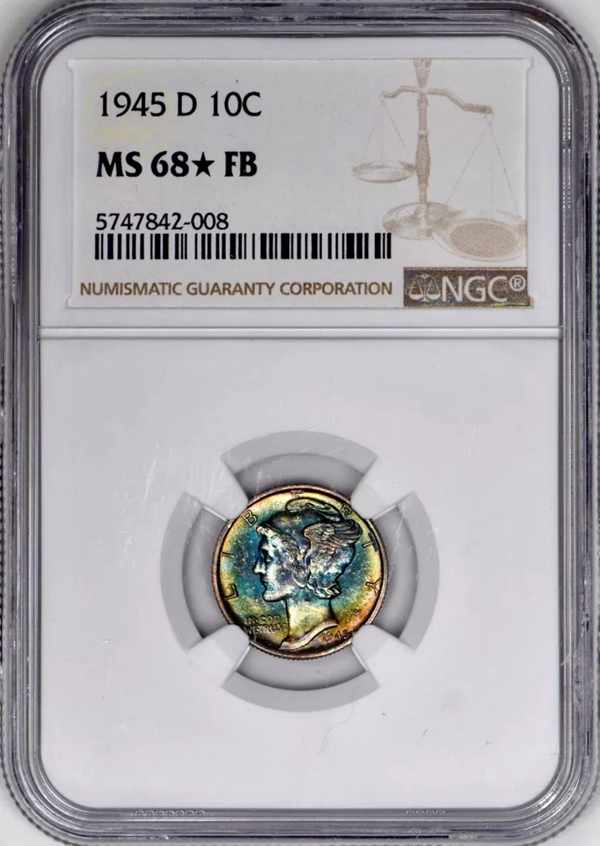 1945 D 10C MS | Coin Explorer | NGC
