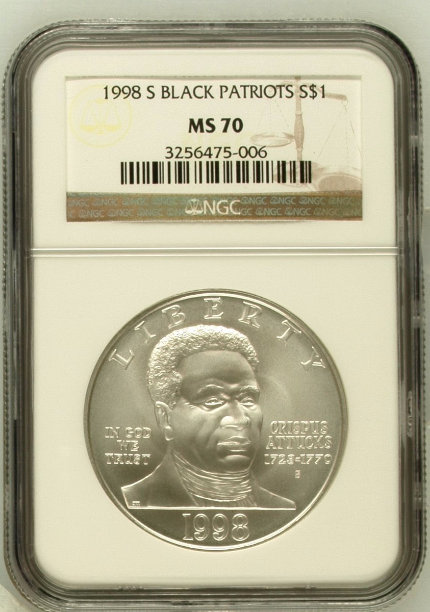 1998 S BLACK PATRIOTS S$1 MS | Coin Explorer | NGC