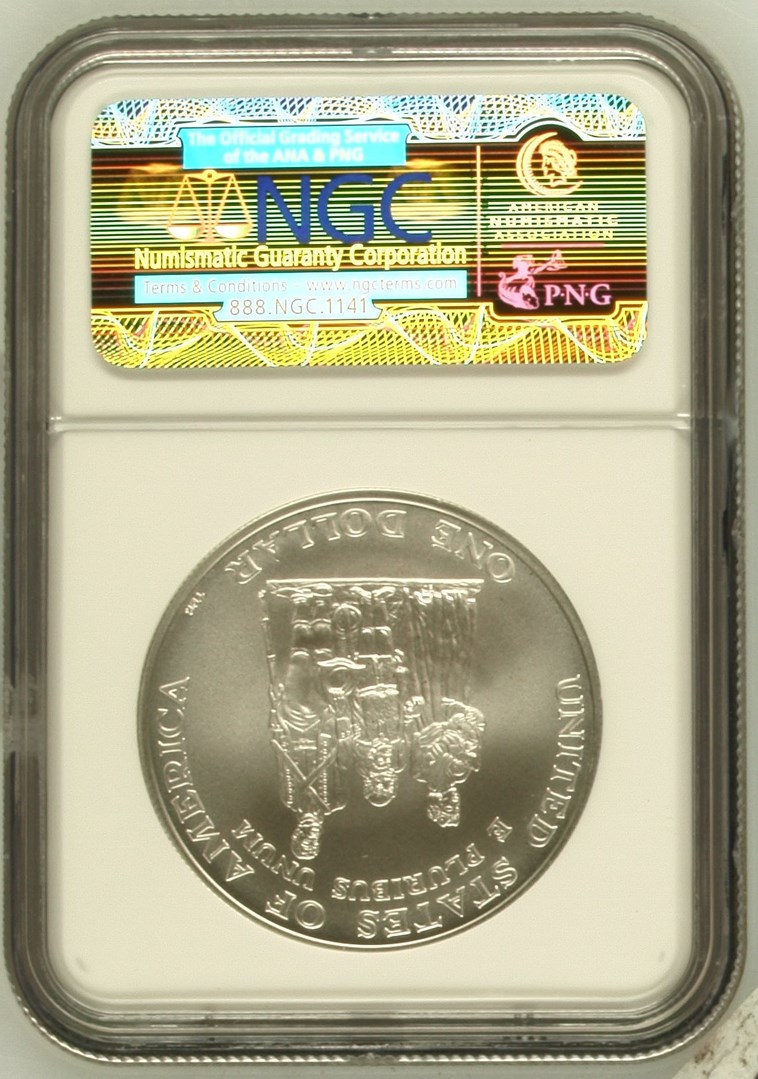 1998 S BLACK PATRIOTS S$1 MS | Coin Explorer | NGC