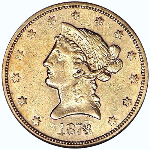 1873 S $10 MS | Coin Explorer | NGC