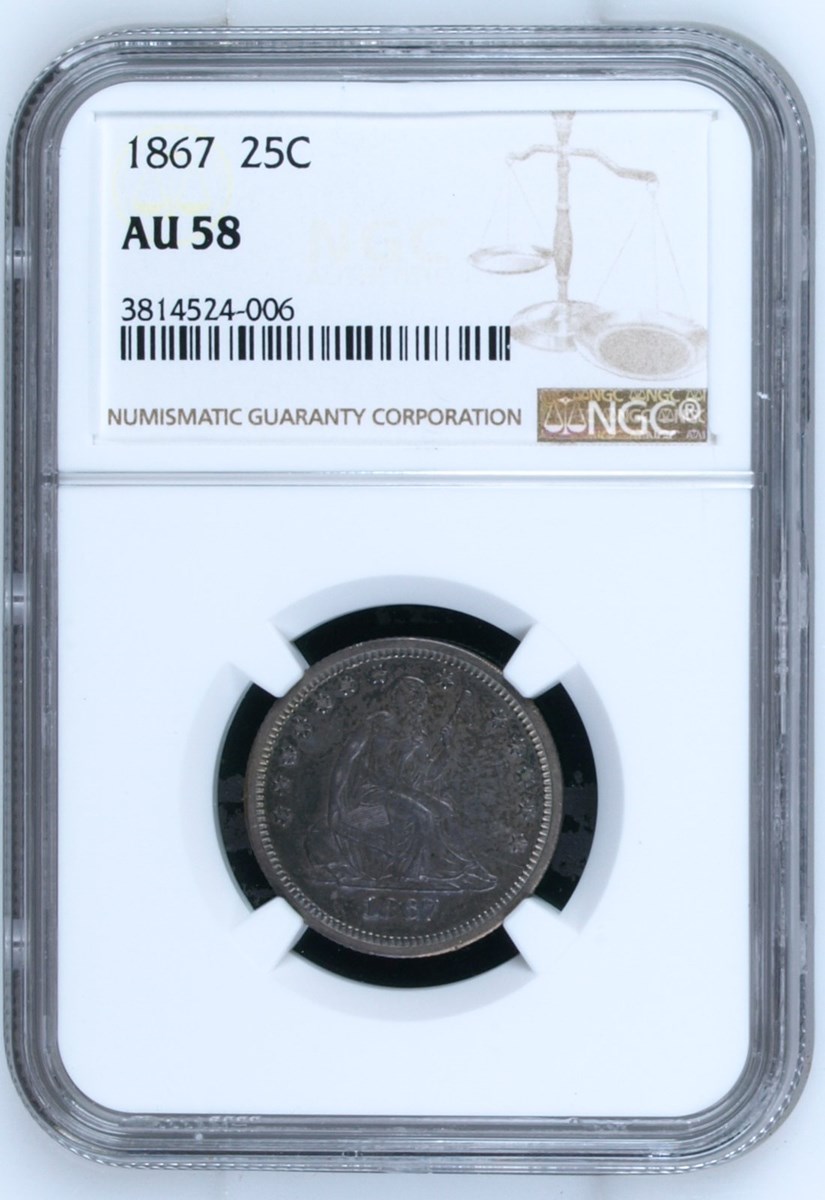1867 25C MS | Coin Explorer | NGC