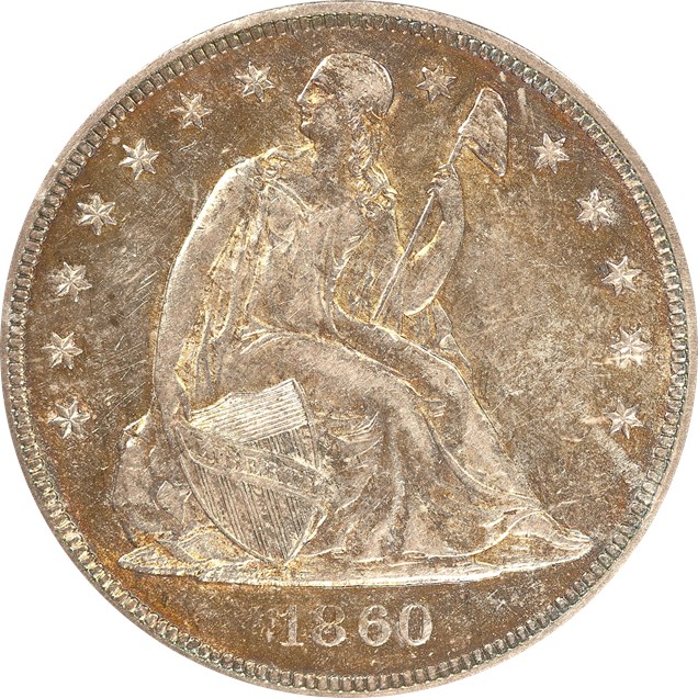 1860 $1 MS | Coin Explorer | NGC