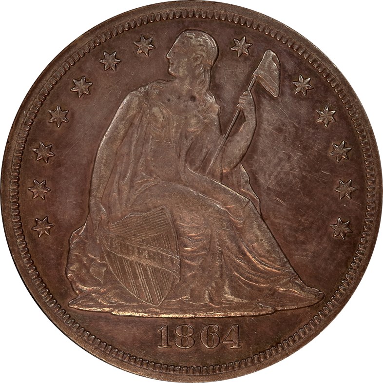 1864 $1 MS | Coin Explorer | NGC