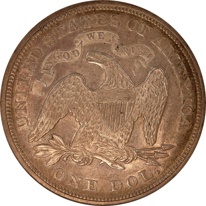 1867 $1 MS | Coin Explorer | NGC