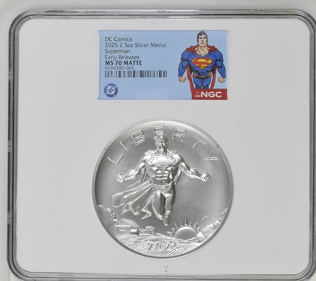 2025 2.5oz Silver Superman Medal MS | Coin Explorer | NGC
