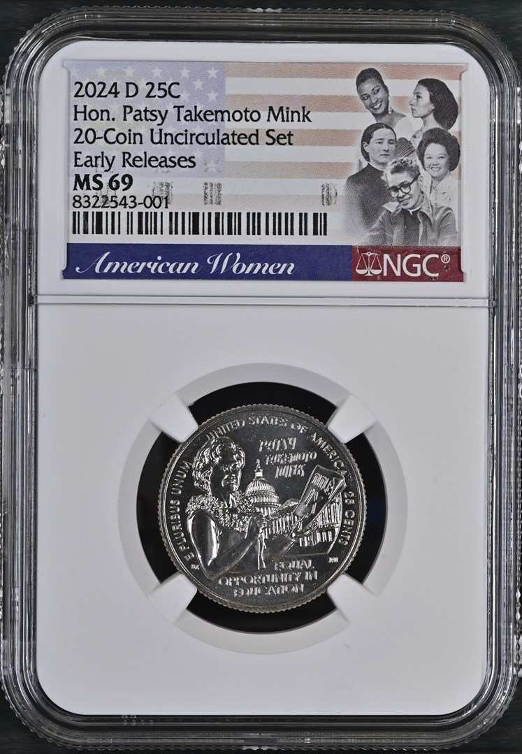2024 D Hon. Patsy Takemoto Mink 25C MS | Coin Explorer | NGC