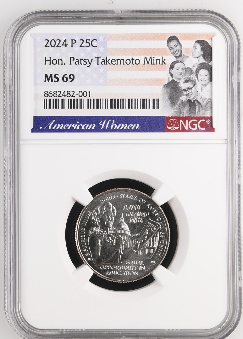 2024 P Hon. Patsy Takemoto Mink 25C MS | Coin Explorer | NGC