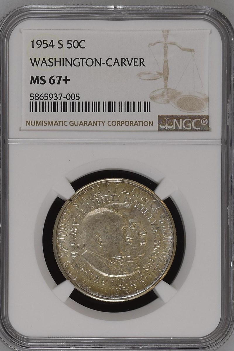 1954 S WASHINGTON-CARVER 50C MS | Coin Explorer | NGC