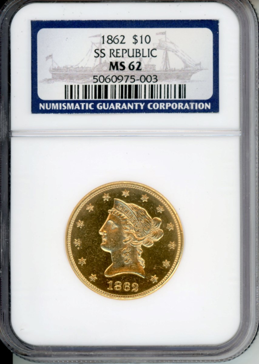 1862 $10 MS | Coin Explorer | NGC