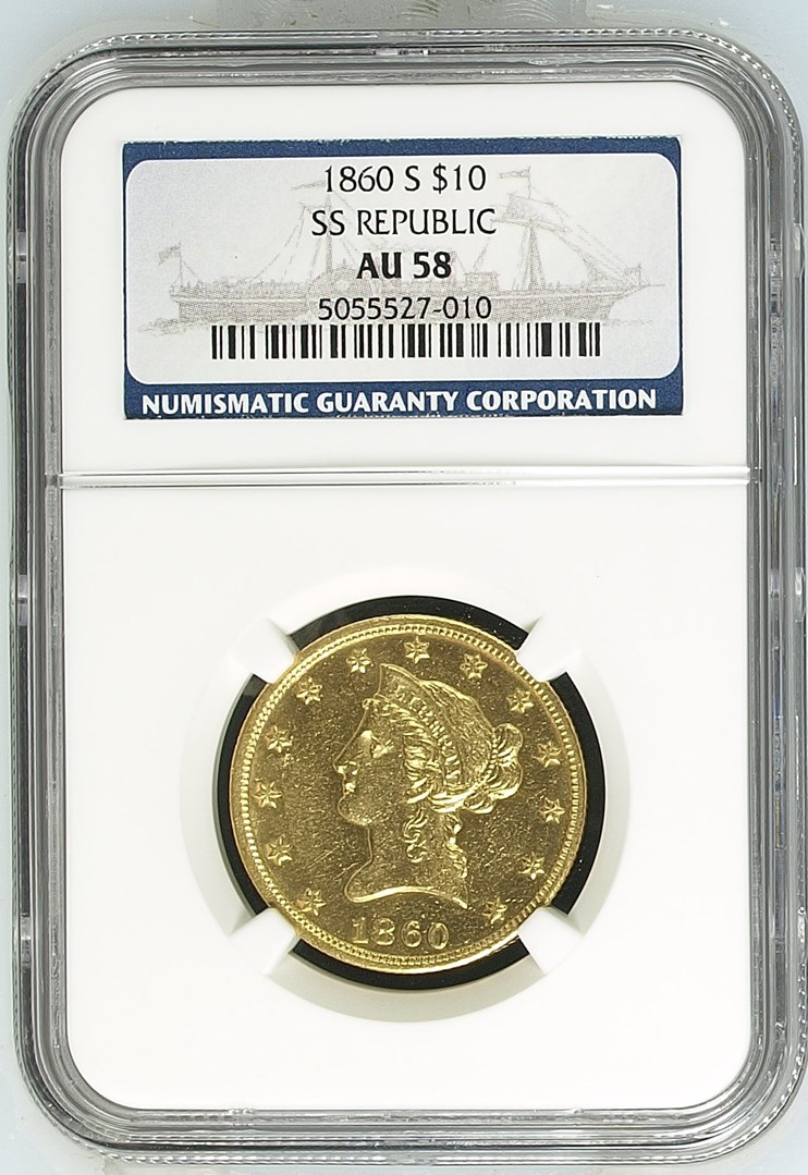 1860 S $10 MS | Coin Explorer | NGC