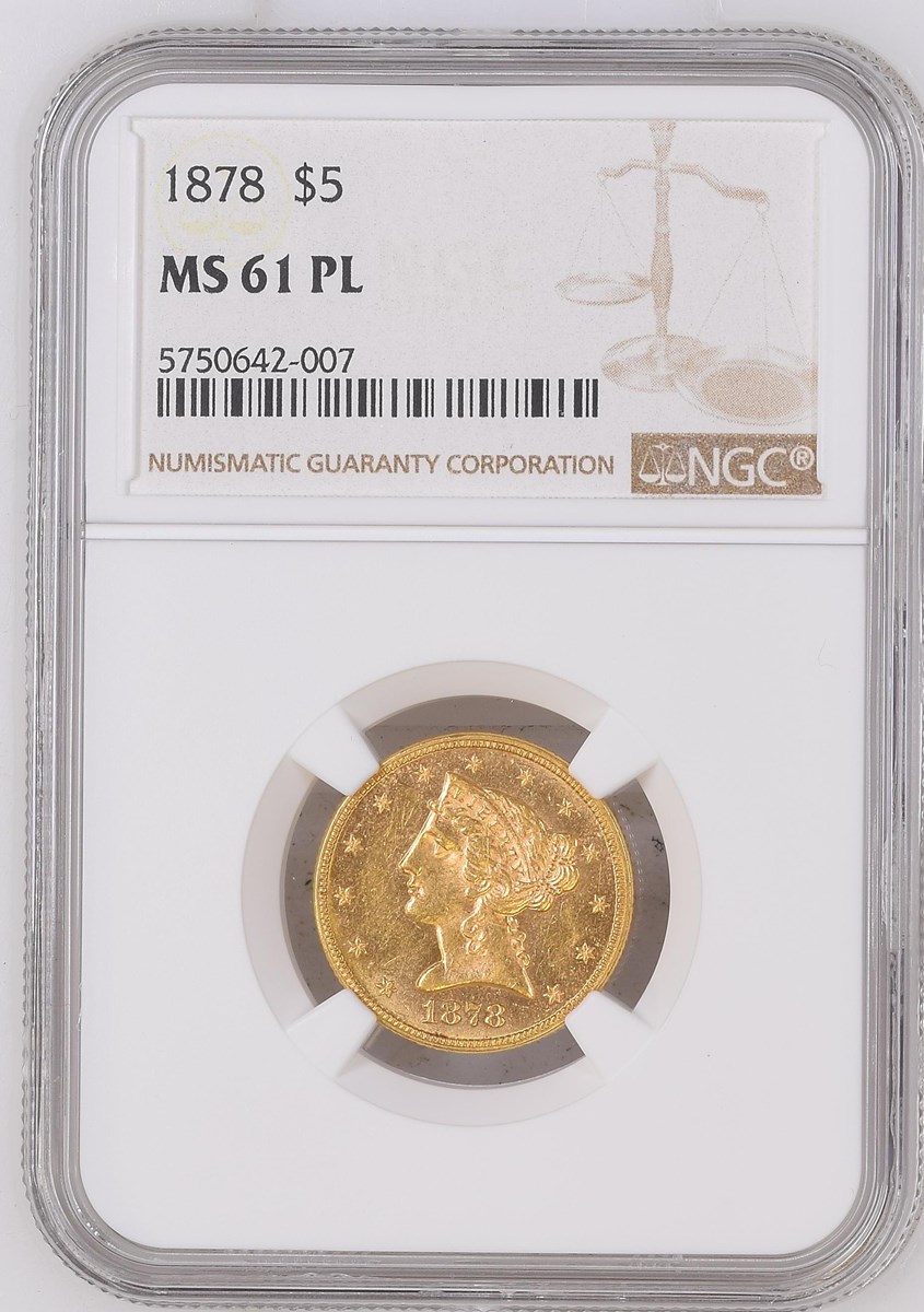 1878 $5 MS | Coin Explorer | NGC