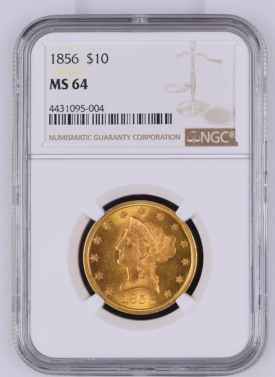 1856 $10 MS | Coin Explorer | NGC