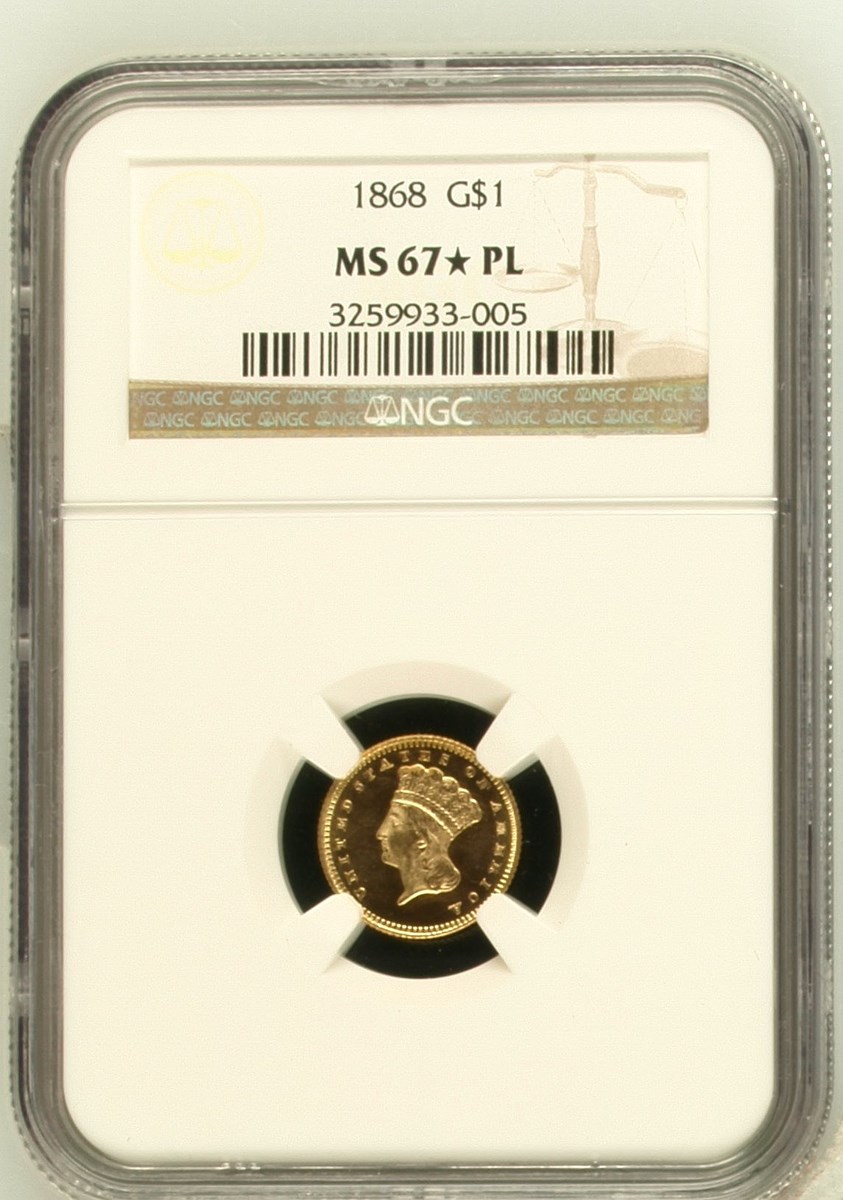 1868 G$1 MS | Coin Explorer | NGC