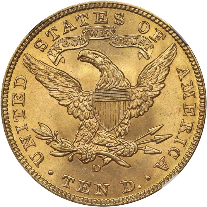1907 D $10 MS | Coin Explorer | NGC