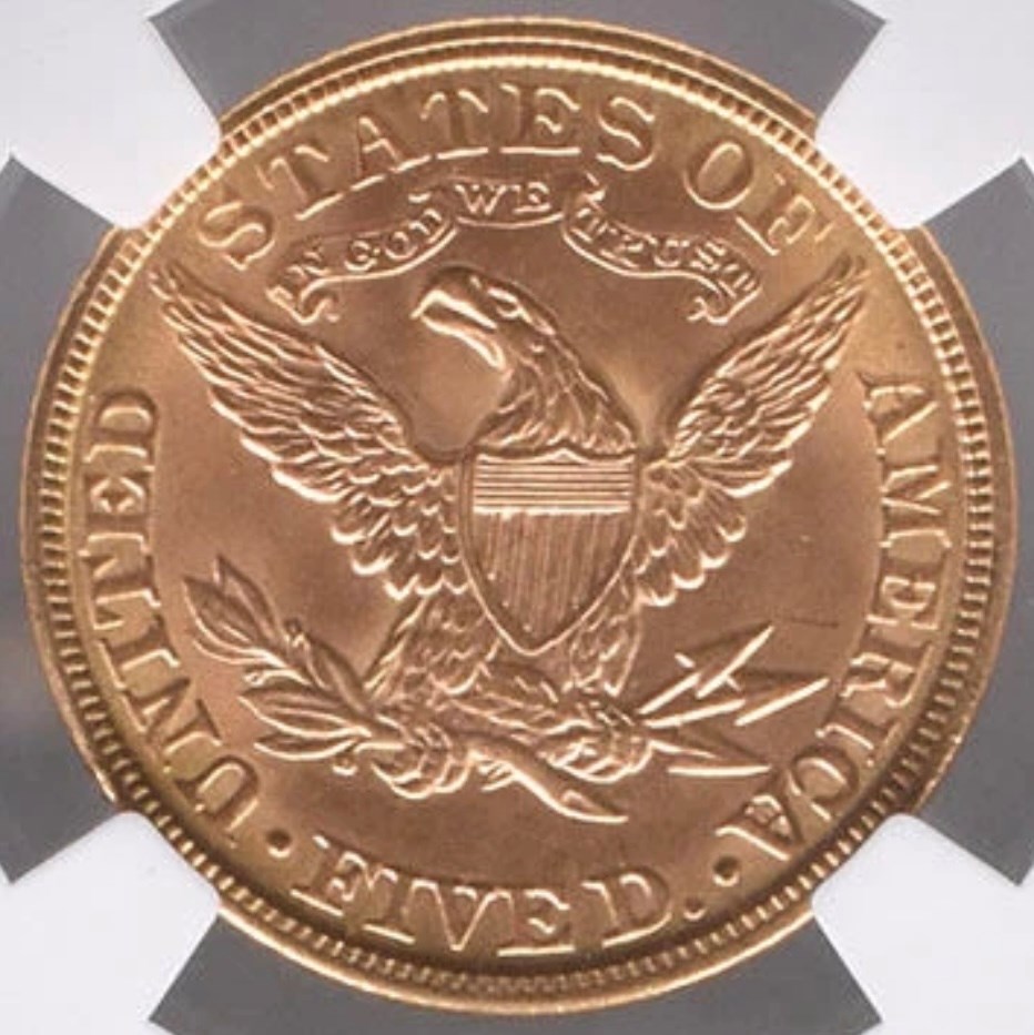 1907 $5 MS | Coin Explorer | NGC