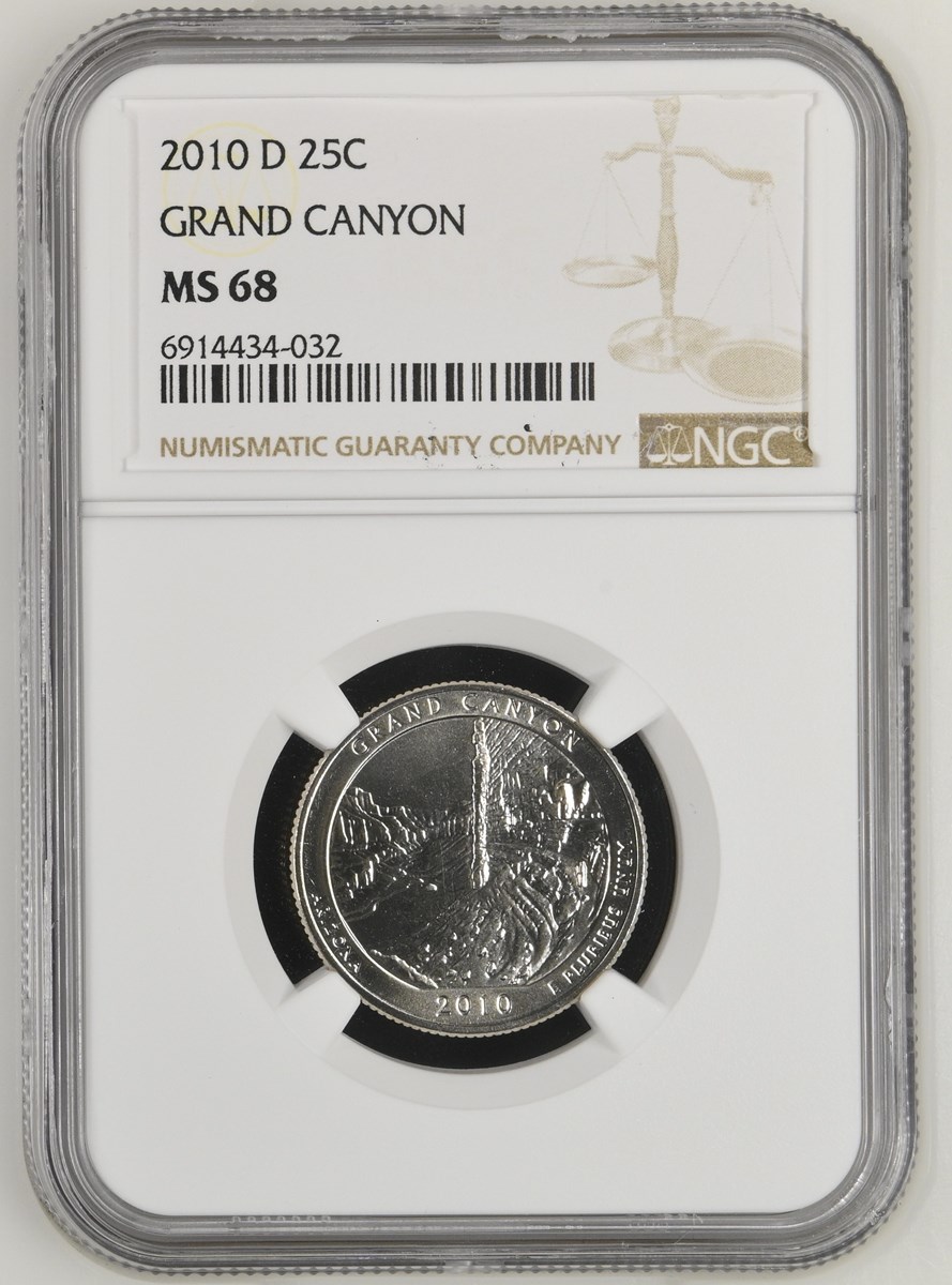 2010 D GRAND CANYON 25C MS | Coin Explorer | NGC