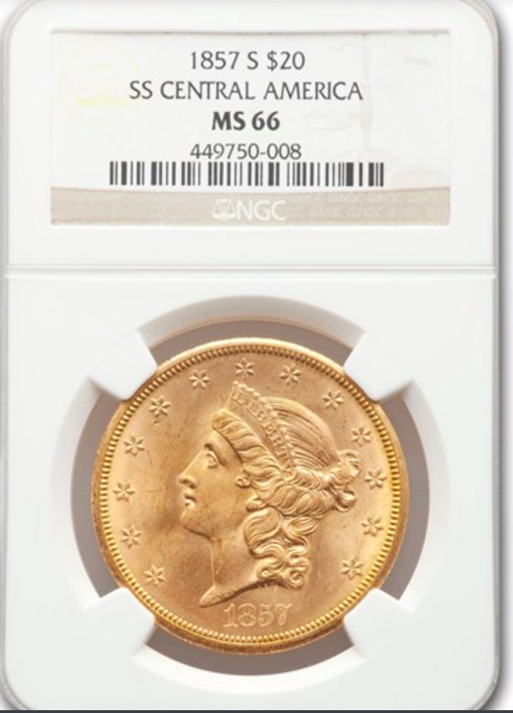 1857 S $20 MS | Coin Explorer | NGC