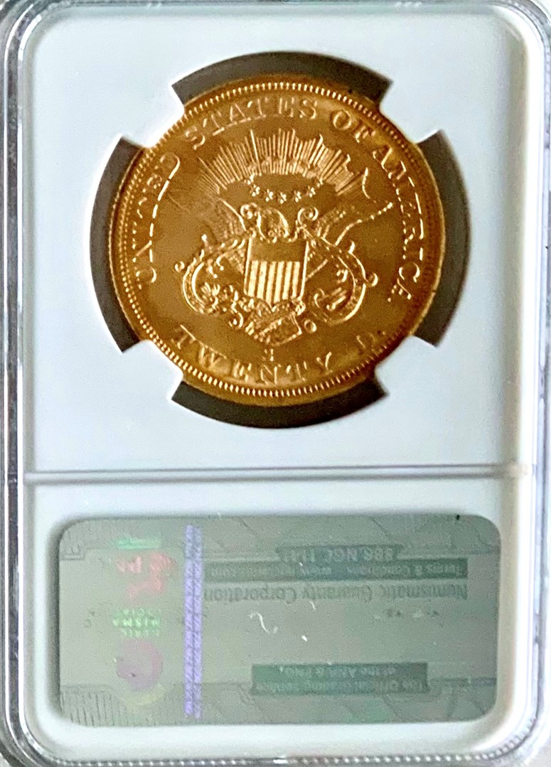 1857 S $20 MS | Coin Explorer | NGC