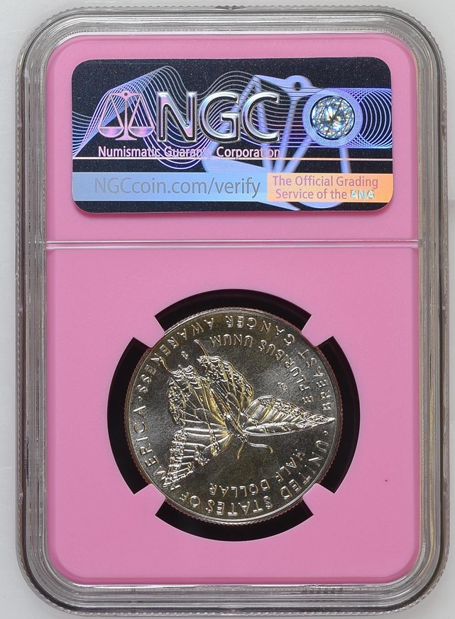 2018 D Breast Cancer Awareness 50C MS | Coin Explorer | NGC
