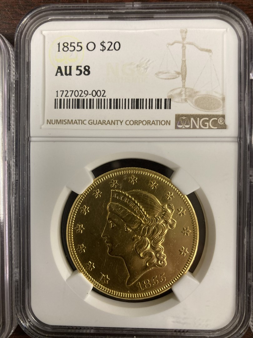 1855 O $20 MS | Coin Explorer | NGC