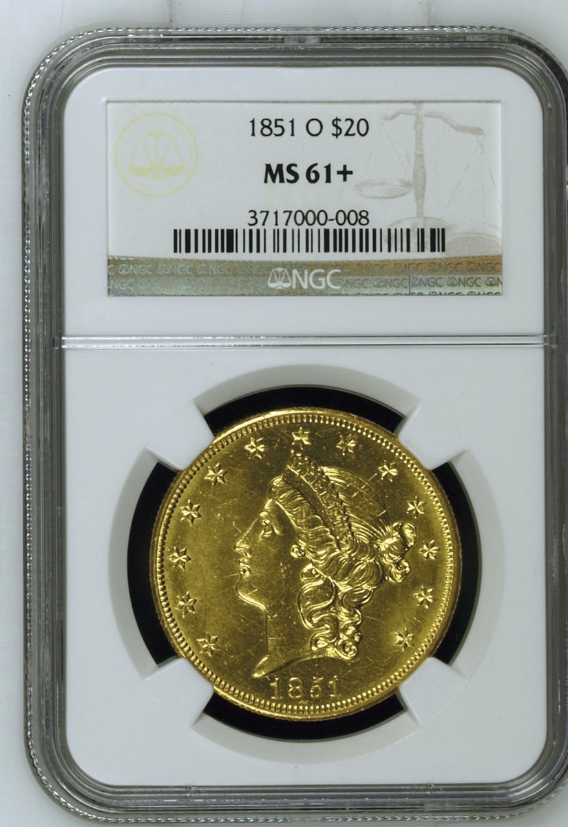 1851 O $20 MS | Coin Explorer | NGC
