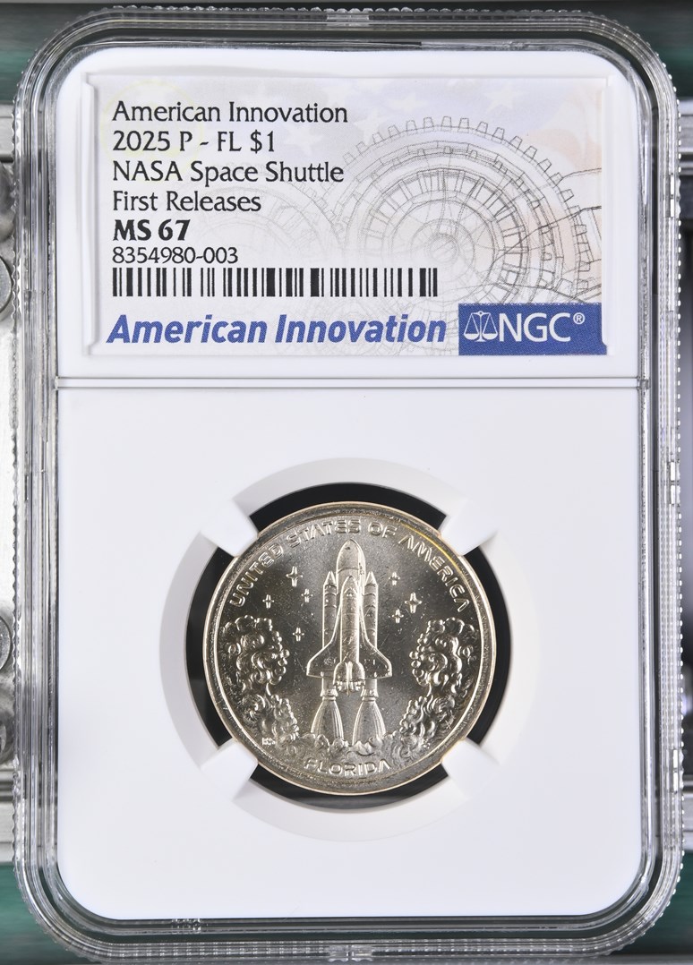 2025 P - FL NASA Space Shuttle $1 MS | Coin Explorer | NGC