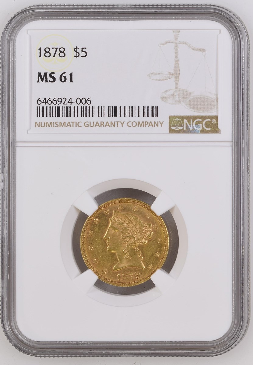 1878 $5 MS | Coin Explorer | NGC